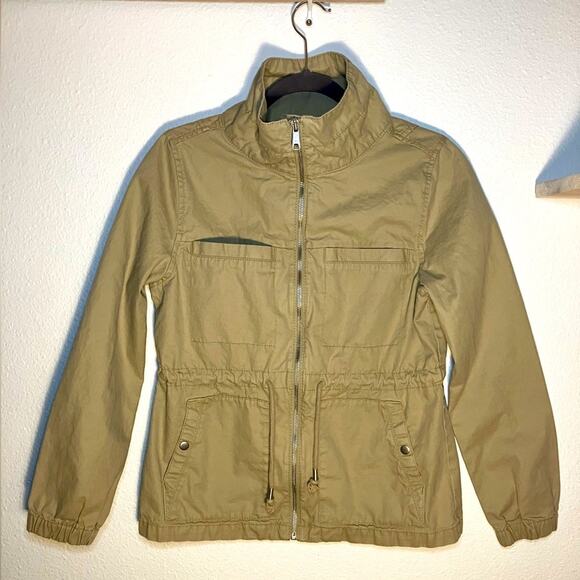 Old‎ navy khaki jacket canvas tie waist casual outfit - Picture 1 of 6